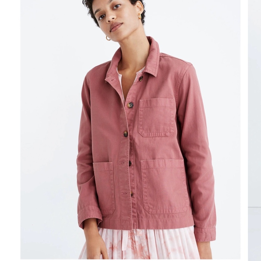 Madewell Garment-Dyed Ashwood Chore Coat Light Green Size Medium